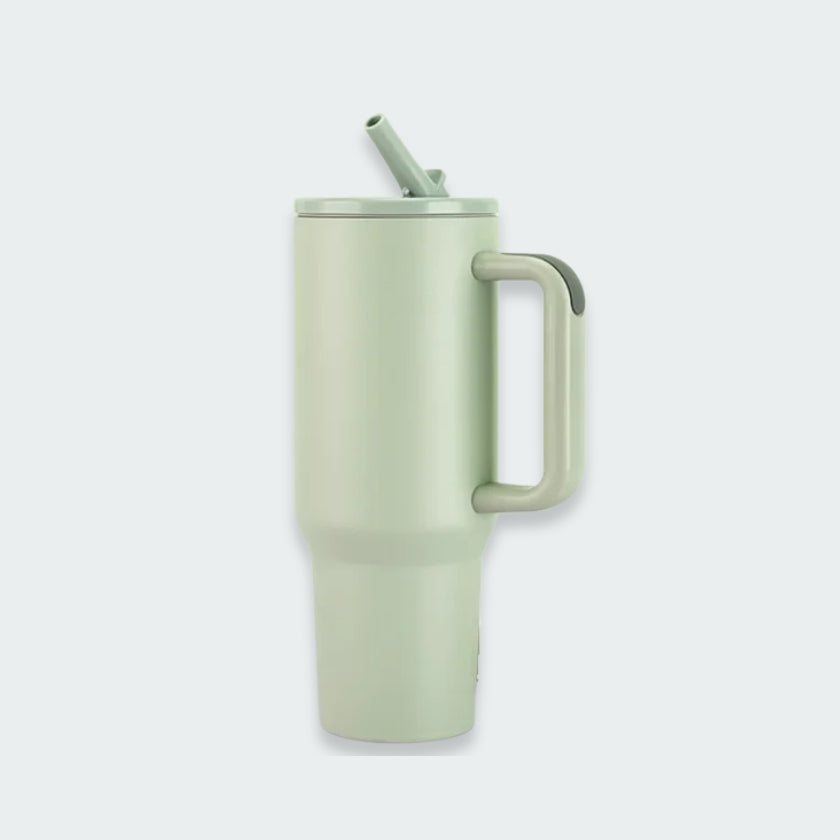 40oz Suction Bingba Leak Proof Tumbler | Stainless Steel Car & Travel Cup with Flip Straw