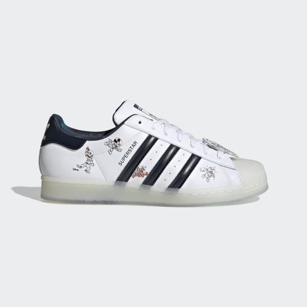 Disney x Adidas Superstar White Navy Blue Sneaker