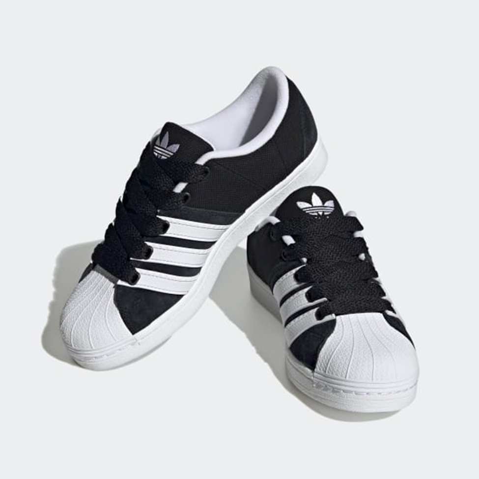 Adidas Superstar Supermodified Black & White Canvas Shoes