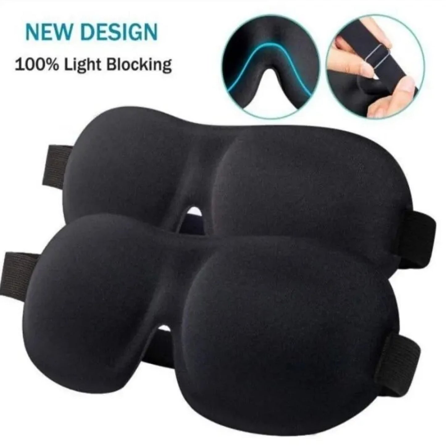 Blackout Eye Mask with Breathable 3D Fit