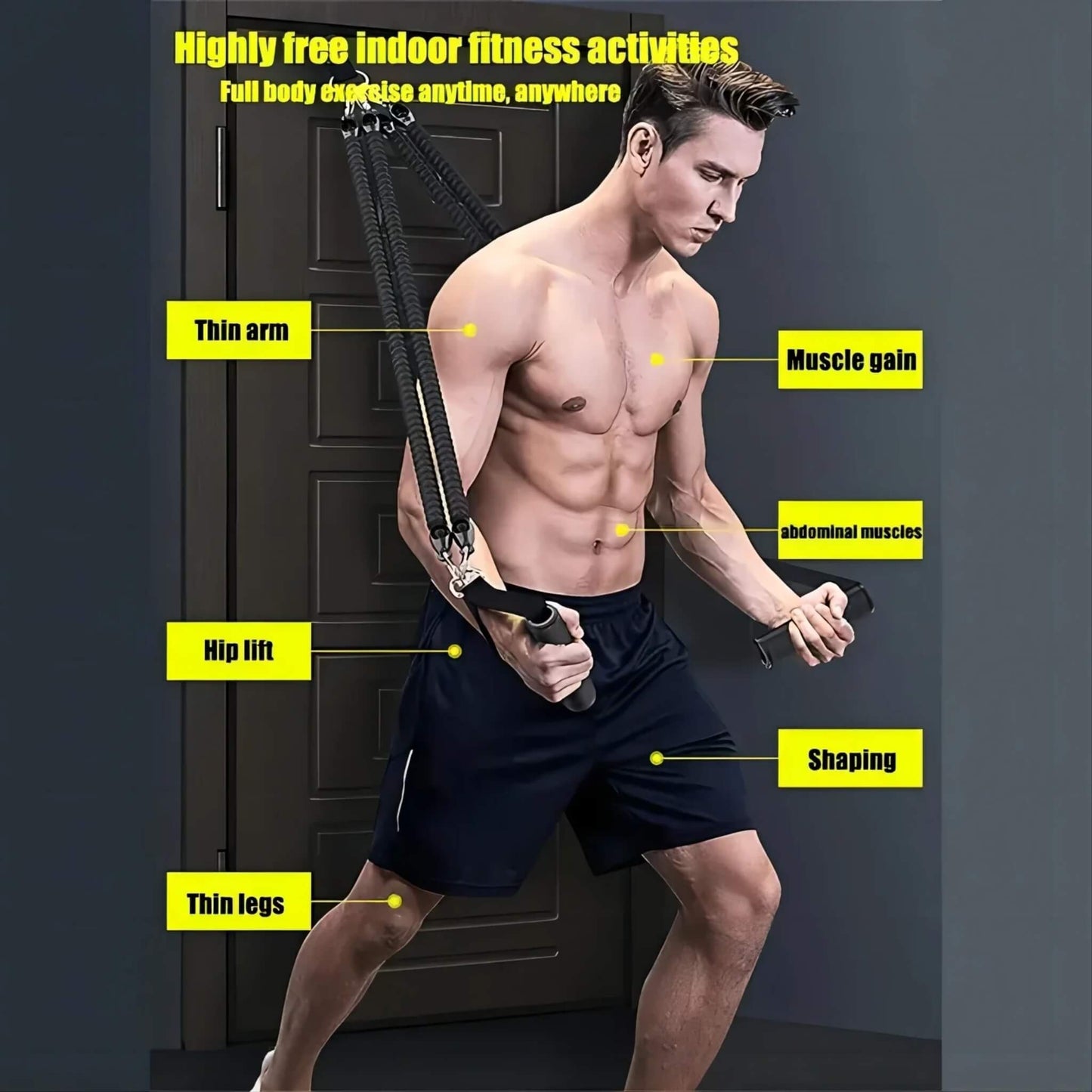 Elastic Resistance Band for Arms and Legs Training