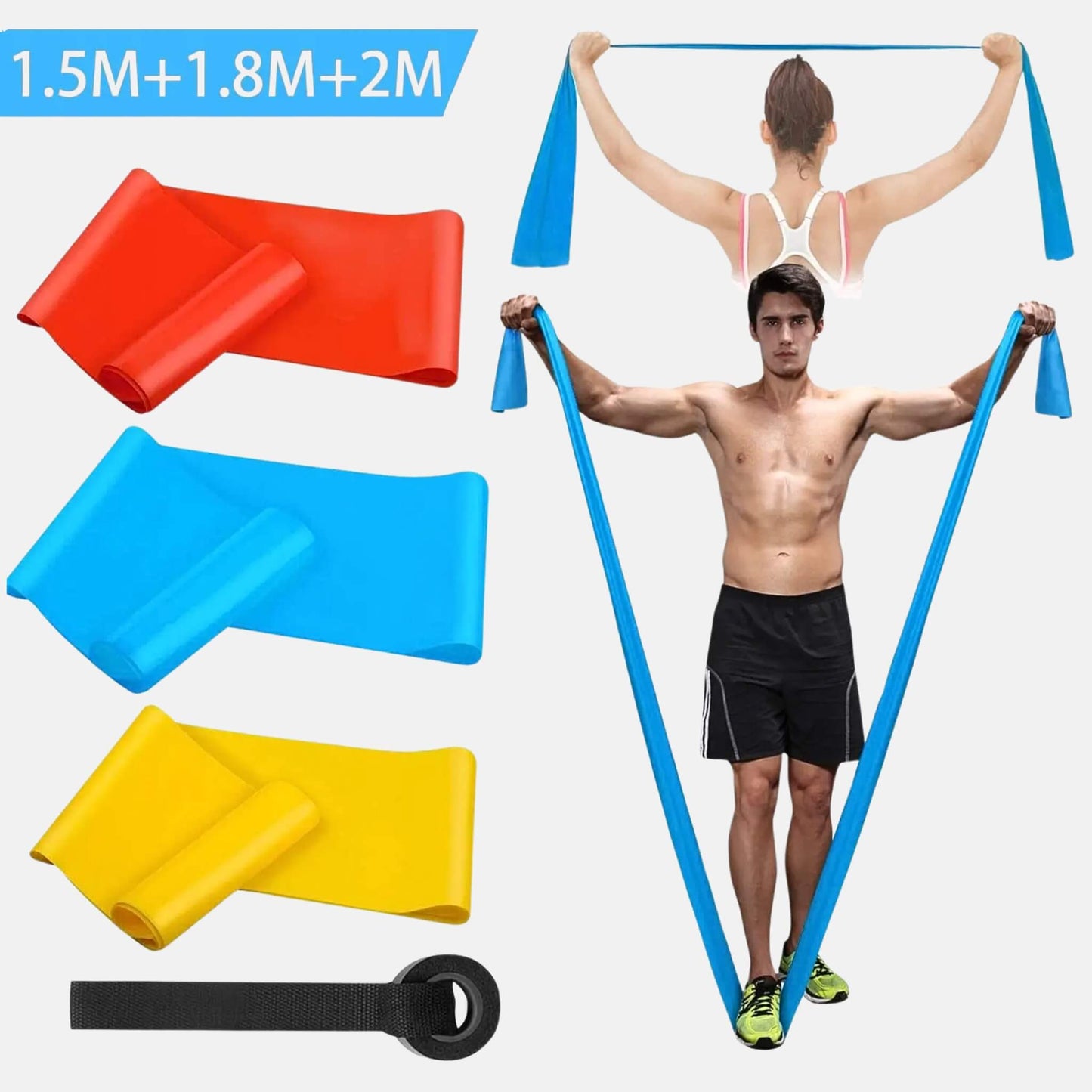 Elastic Fitness Bands Strengthening Leg Muscles