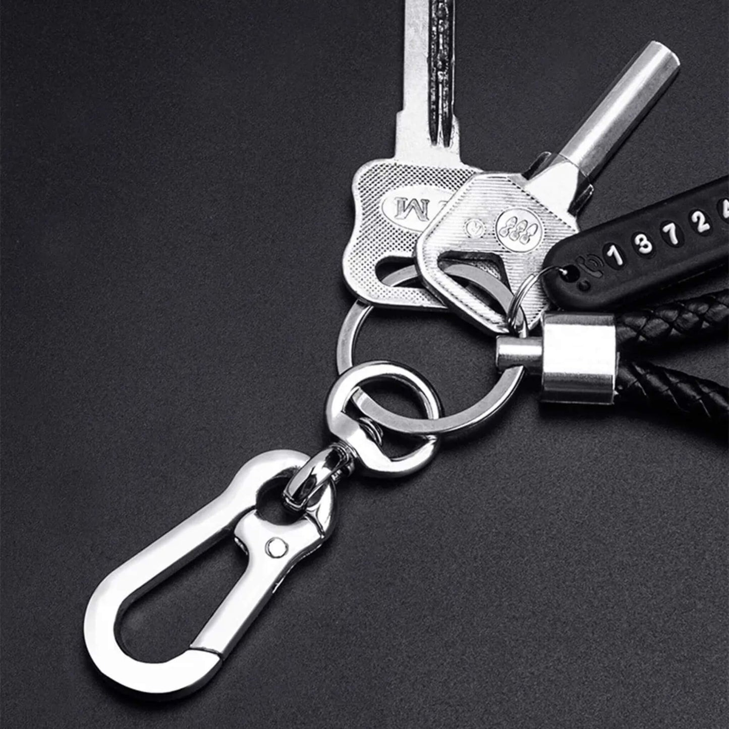 Car Key Holder Keychain with DIY Phone Number Plate