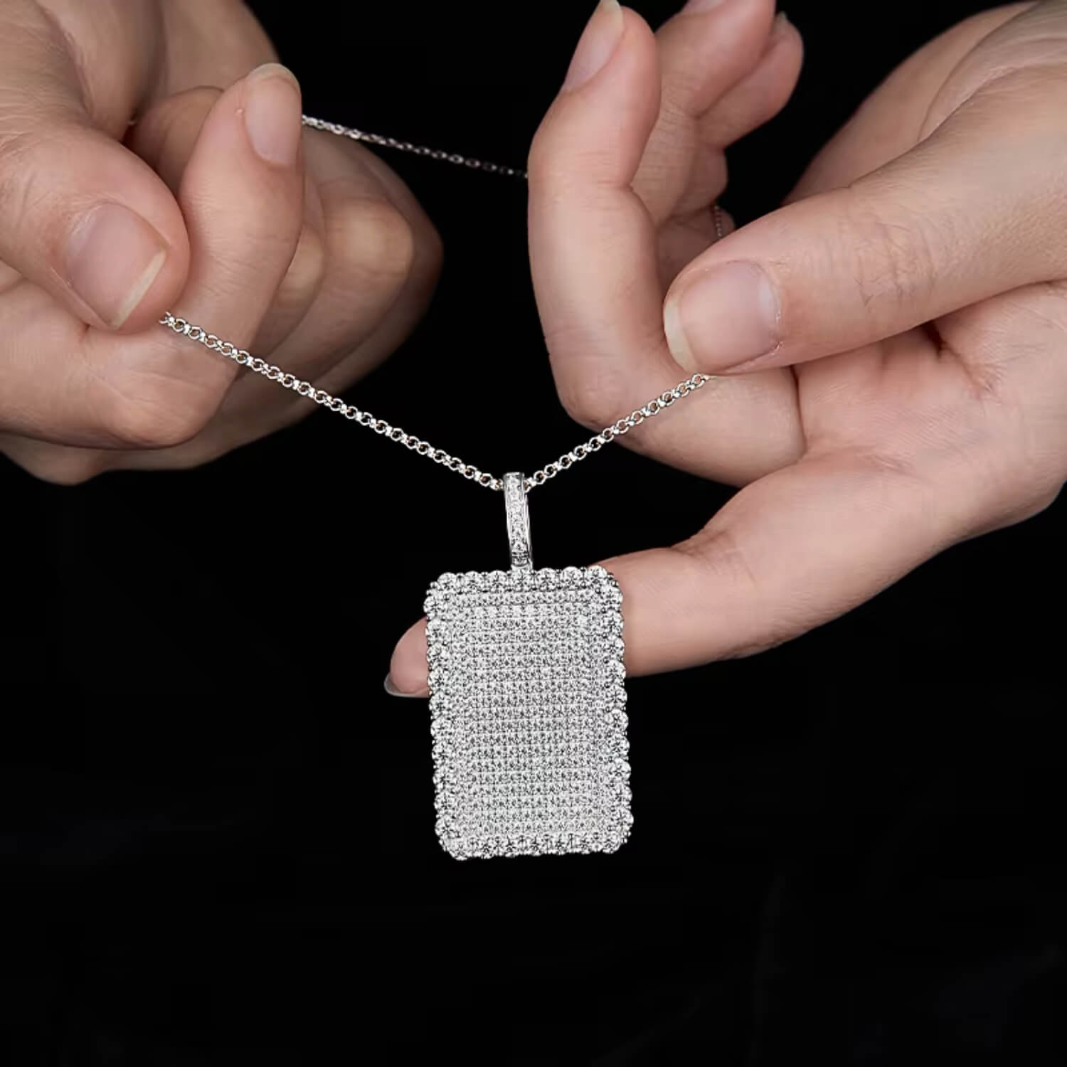 Iced-Out Moissanite Pendant VVS1 GRA Certified