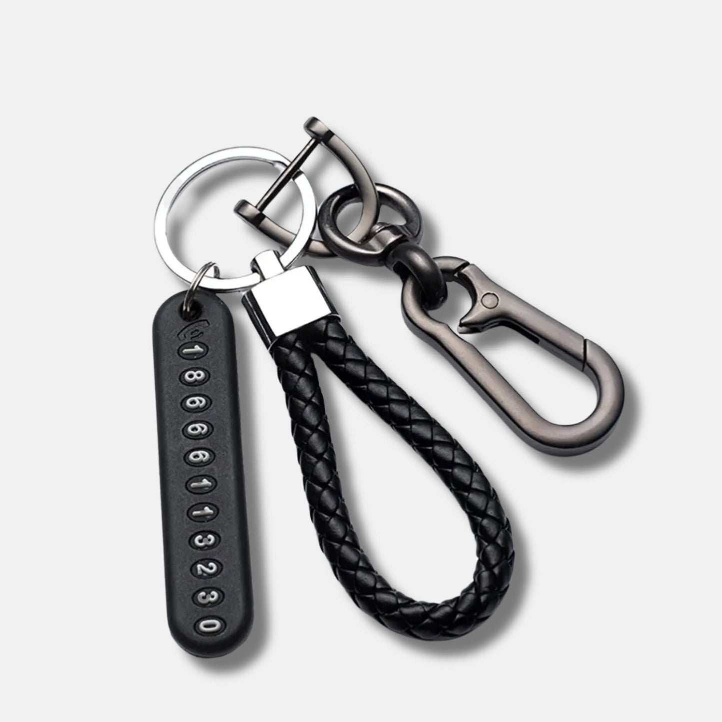 Custom Phone Number Tag Keychain with Digits