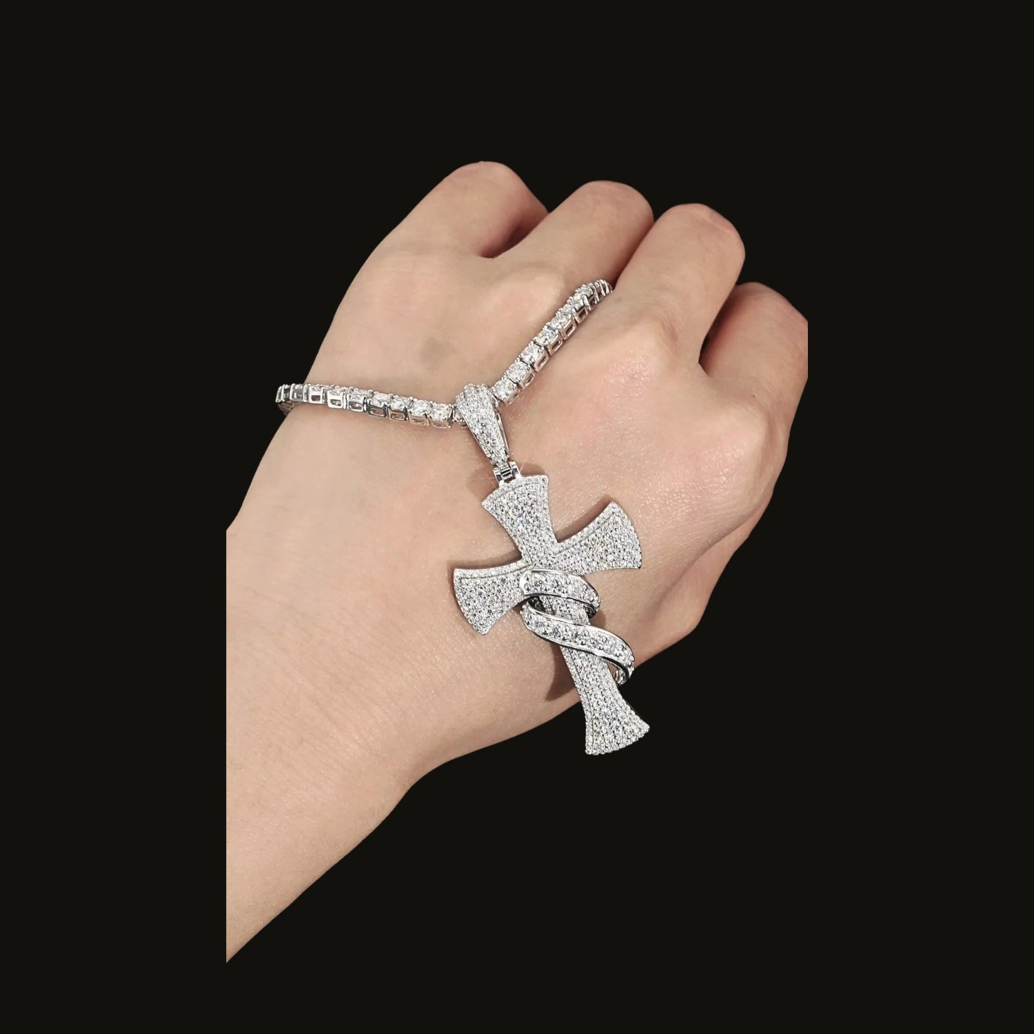 18K Gold Plated 925 Sterling Silver Moissanite Pendant Necklace