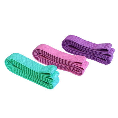 3Pcs Fabric Booty Long Resistance Bands Cloth Legs Butt Exercise Bands Elastic Hip Bands Fitness Workout Strength Training Loops