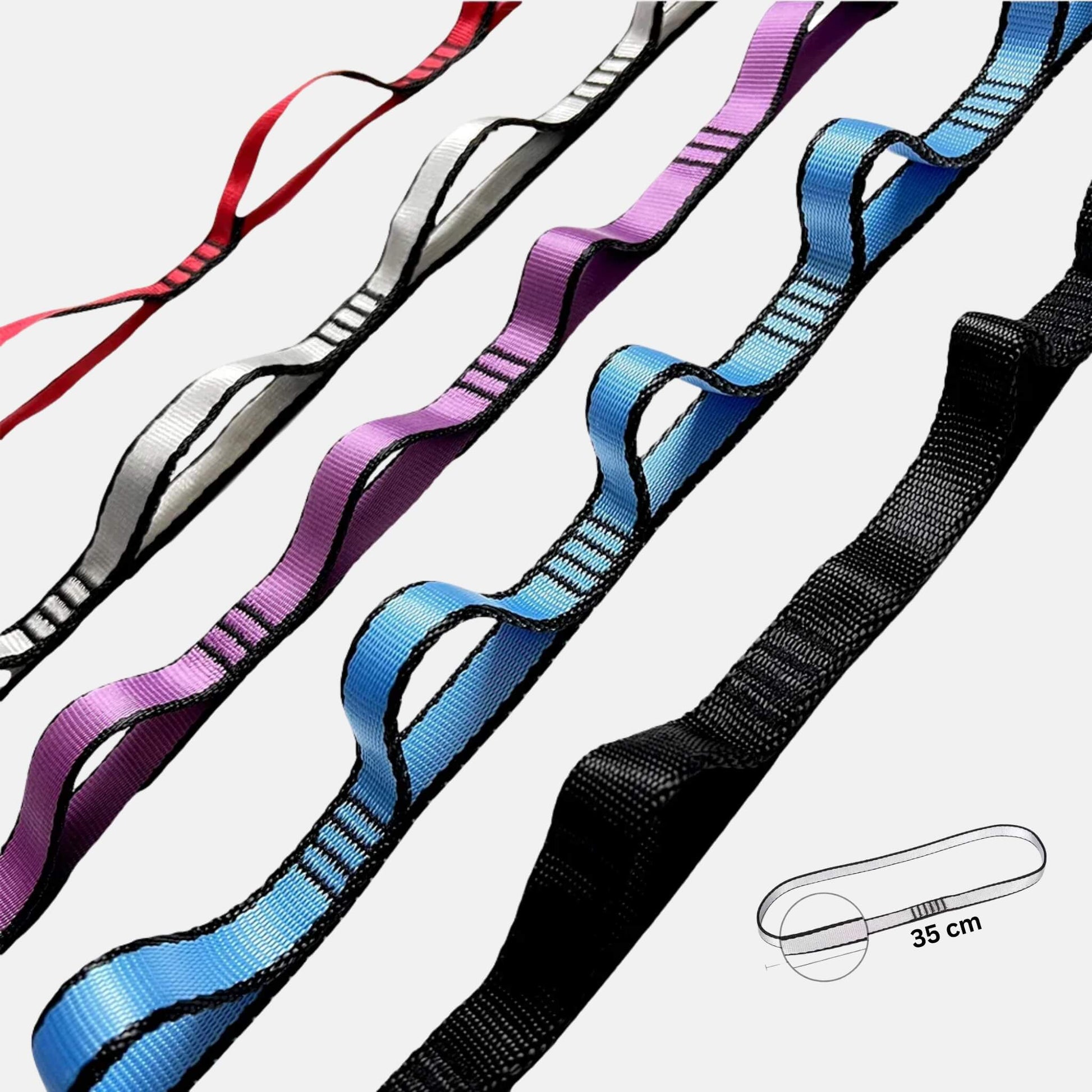 Adjustable yoga belt used for hammock and anti-gravity setup