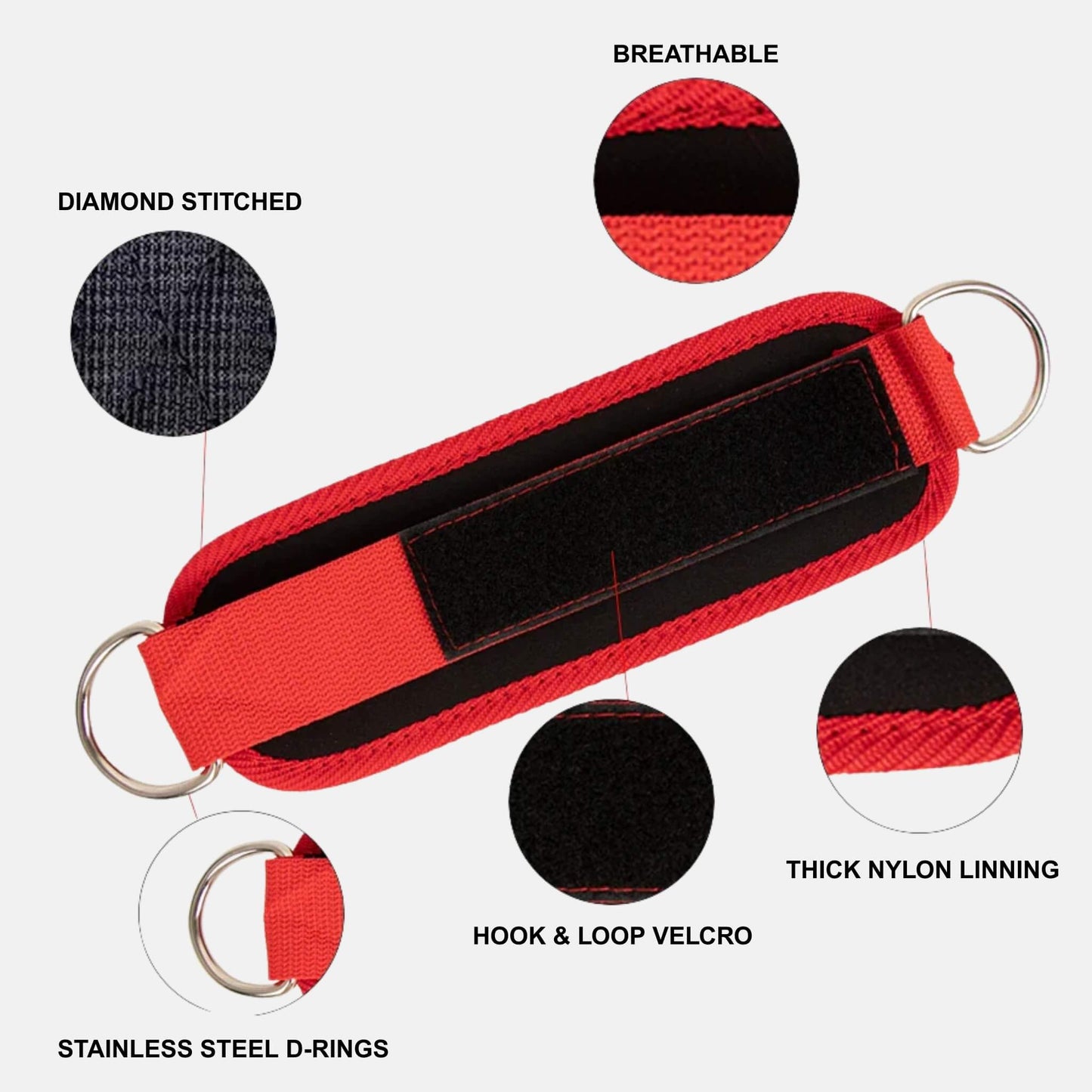 Unisex Fitness Ankle Strap with Padding

