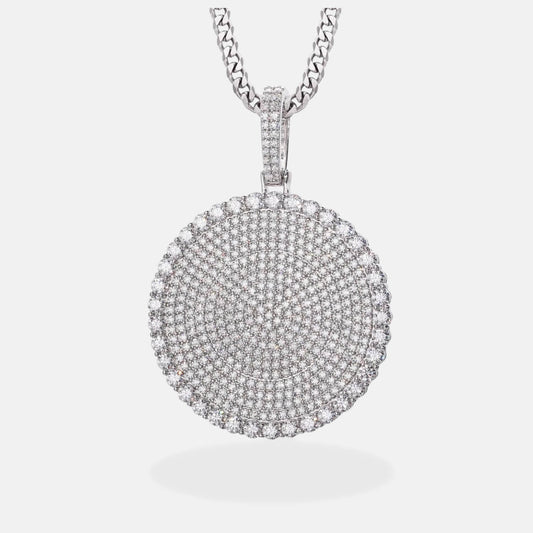 Iced Out Moissanite Charm Pendant 925 Silver by Ultimate Bold