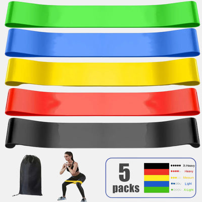 Latex Yoga Resistance Band – Front View of Single Tension Loop