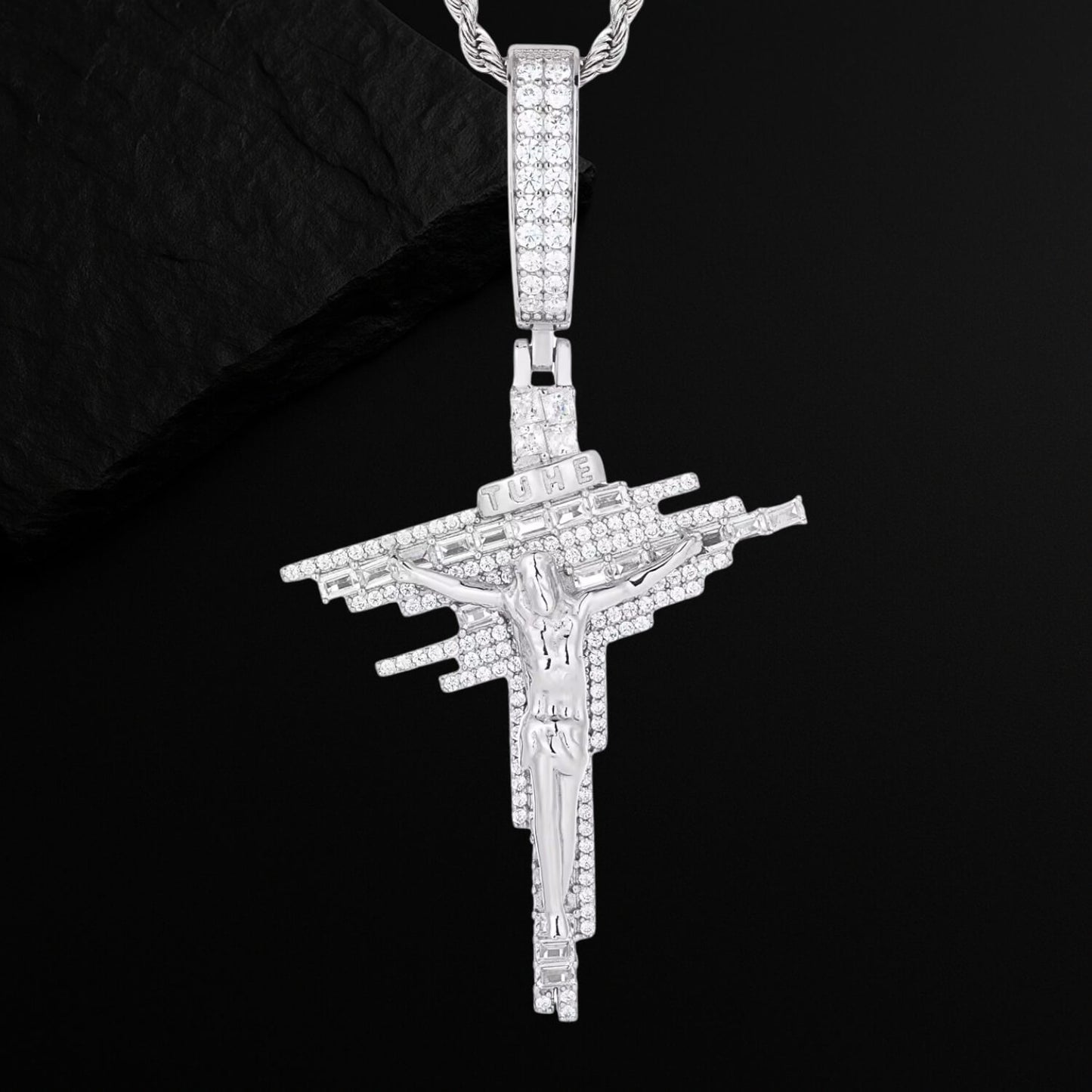 Diamond Tester Approved Baguette Moissanite Cross Jewelry