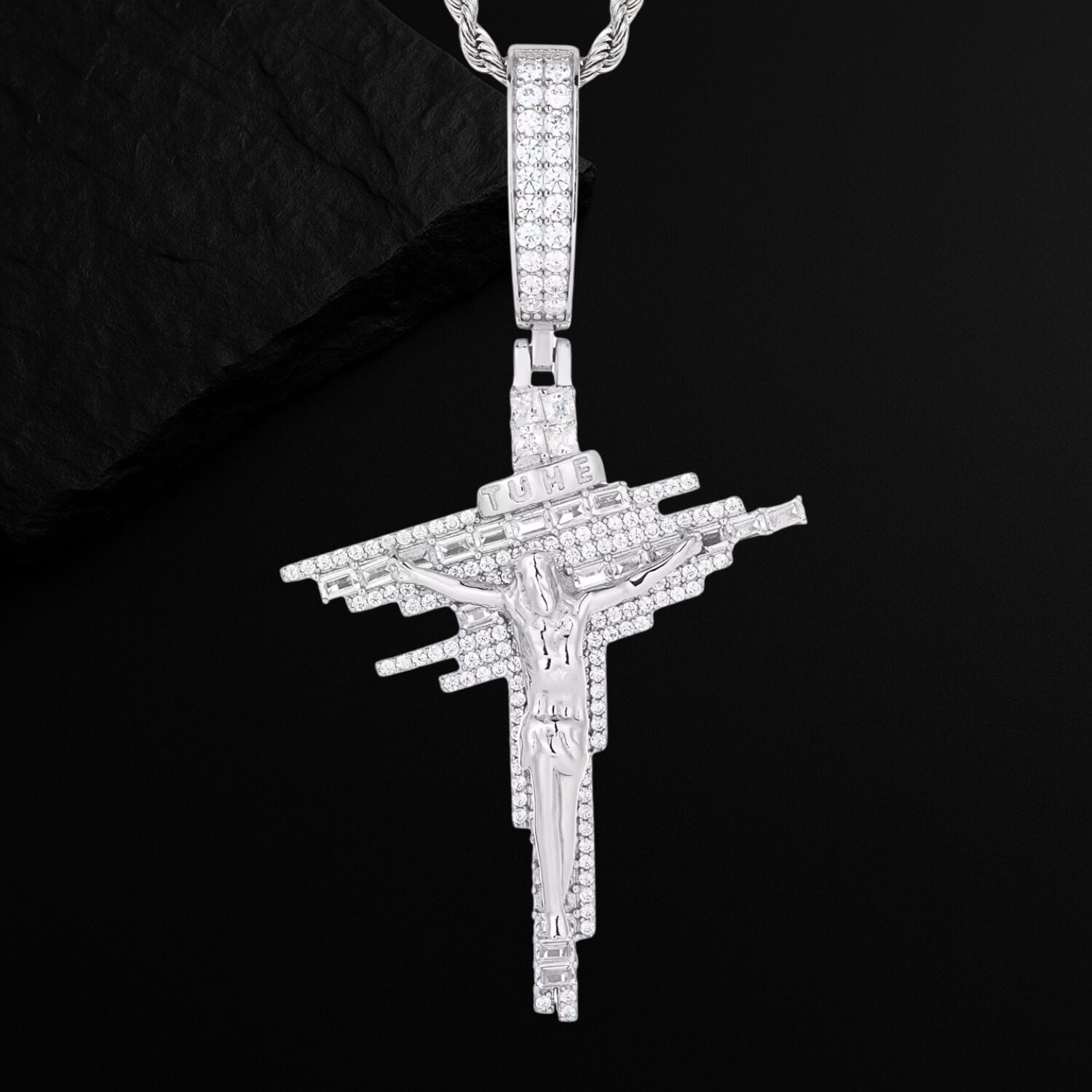 Diamond Tester Approved Baguette Moissanite Cross Jewelry