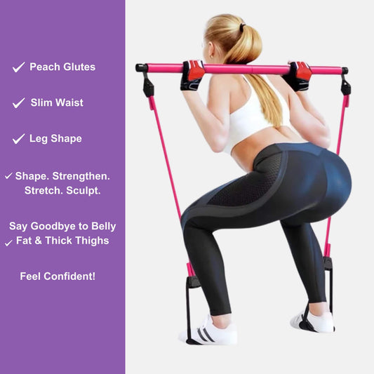 Portable strength training fitness stick with handles