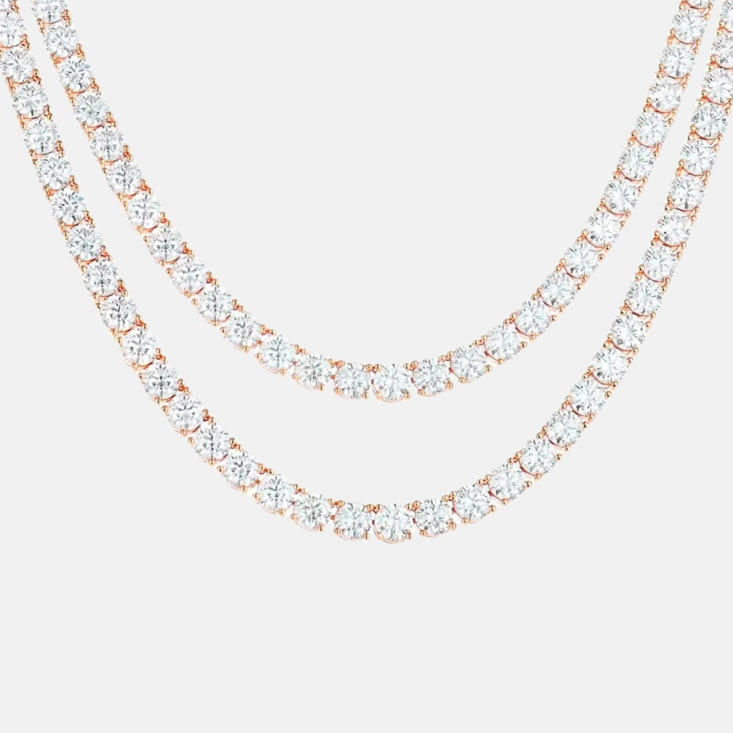 Unisex Moissanite Tennis Chain Luxury Jewelry Piece*