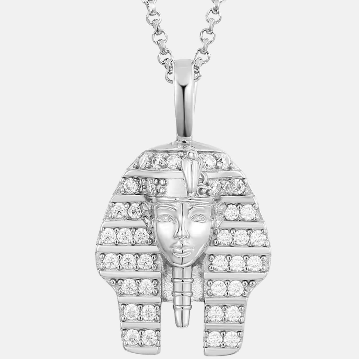 Rhodium Plated Moissanite Pharaoh Pendant Luxury Jewelry*