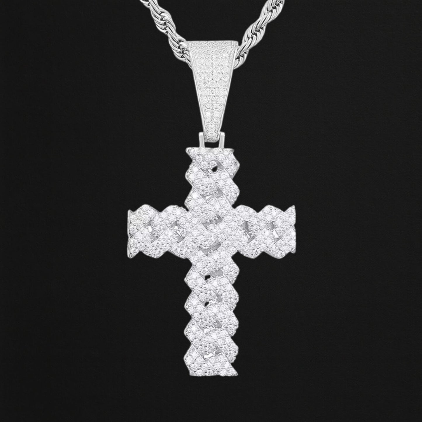 vvs Moissanite Cross Pendant Jewelry